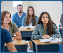 Estudiante tomando nota